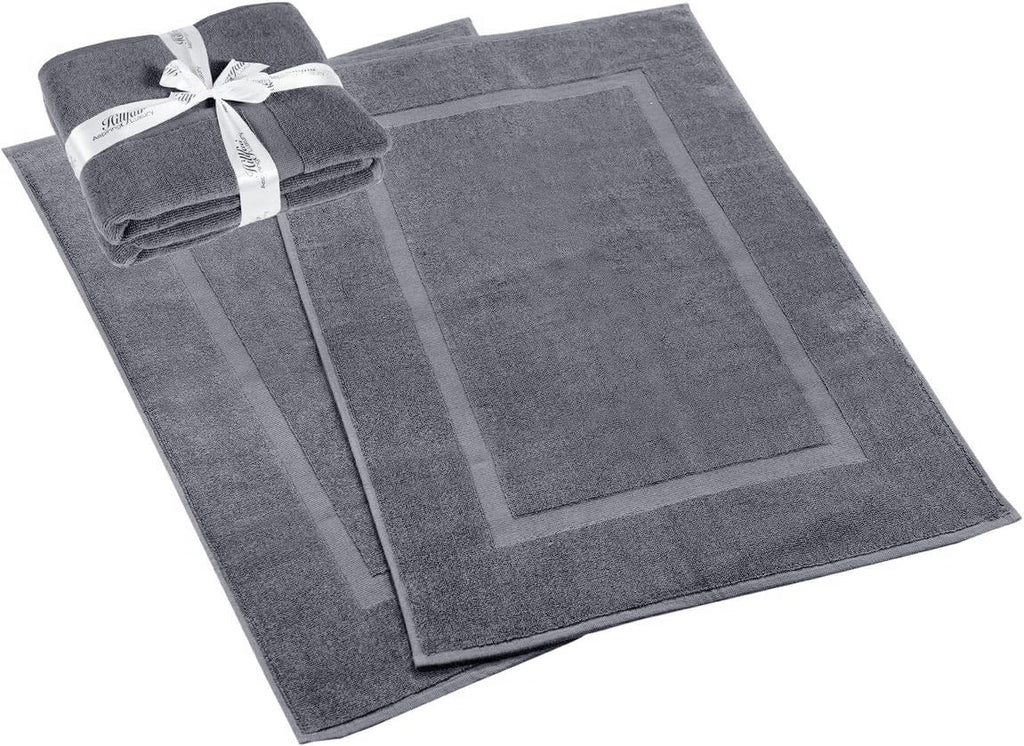 HILLFAIR 100% Cotton 24 Piece Bath Towels Set for Bathroom - Ocean Blue