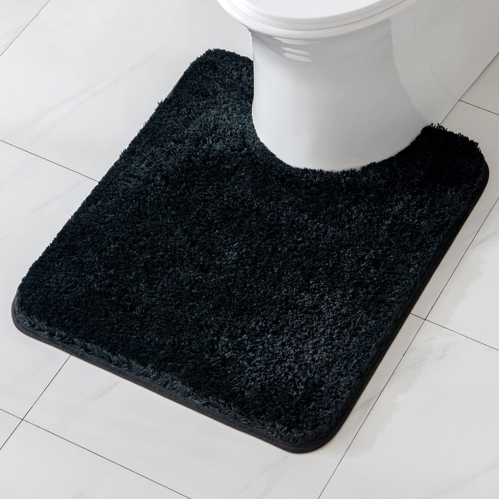 MIULEE Dark Purple Bathroom Rugs Soft Small Microfiber Bath Mat 16x24 Inch