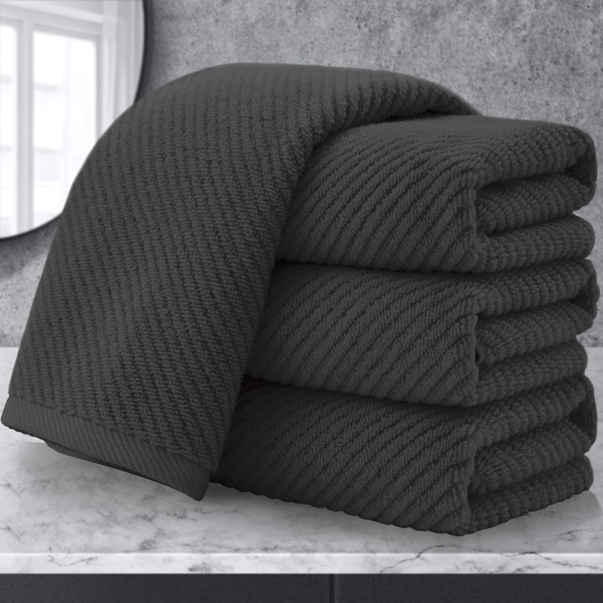 VOOVA & MOVAS Hand Towels for Barthroom, 18x28 in, Soft, Deep Turquoise