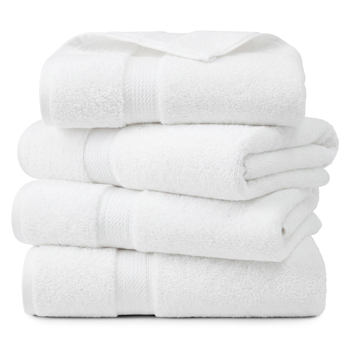 SUPERIOR Egyptian Cotton Plush & Absorbent, Hand Towel Set of 4, Cream