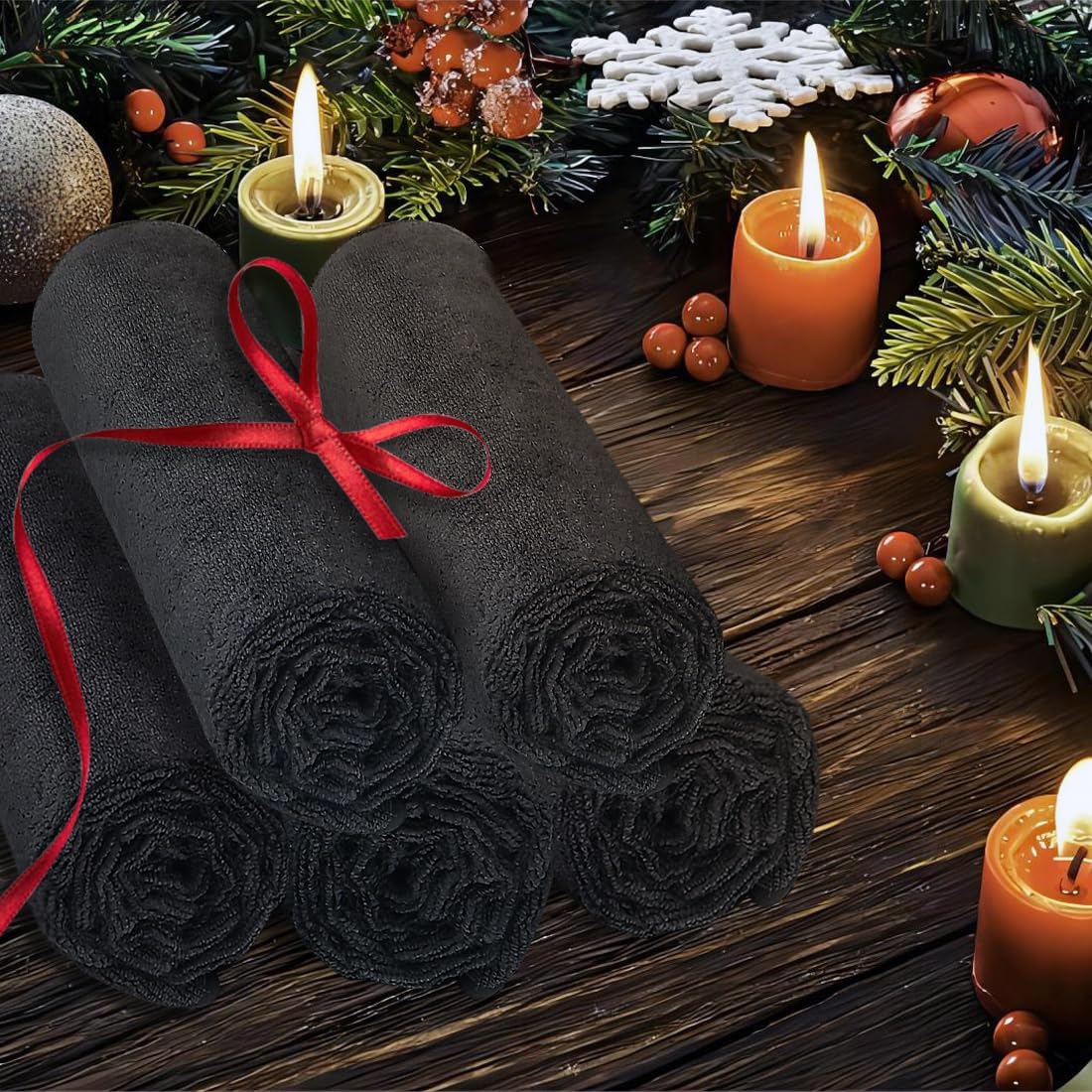 UNIMADE 24 Pack Salon Towels - Highly Absorbent Hand Towels