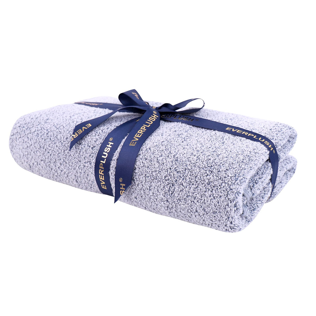 Everplush Diamond Jacquard 6 Pieces Bath Towel Set, Luxury Super Soft Oversized everplush Towels, Highly Absorbent Diamond Jacquard Quick Dry Bath Towel for Bathroom Grey Towel Set