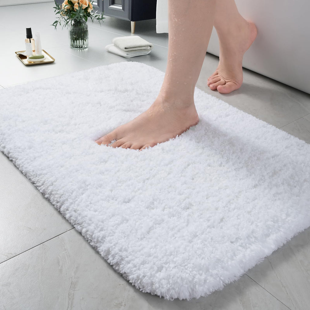 LOCHAS Bathroom Rug Runner 24x60 Inch, Bath Rugs Non Slip, Grey