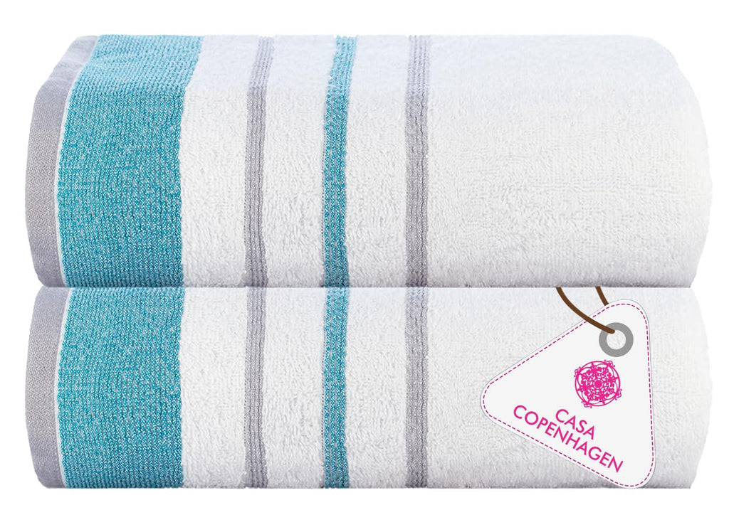 CASA COPENHAGEN 6pcs Bathroom Towel Gift Set, 600GSM, Dark Black