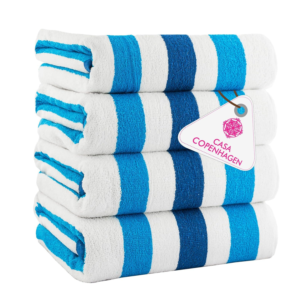 CASA COPENHAGEN 6pcs Bathroom Towel Gift Set, 600GSM, Dark Black