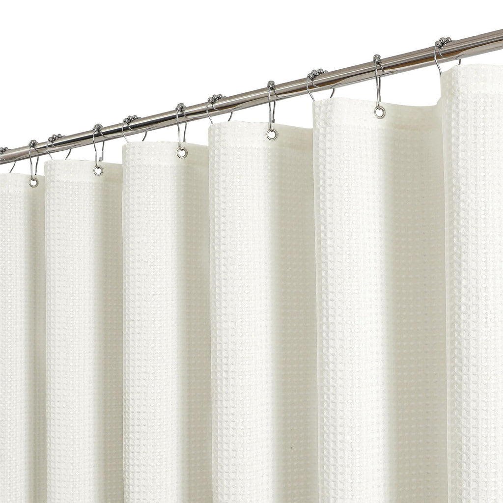 256GSM Grey Waffle Textured Shower Curtain, 72x72 Inch