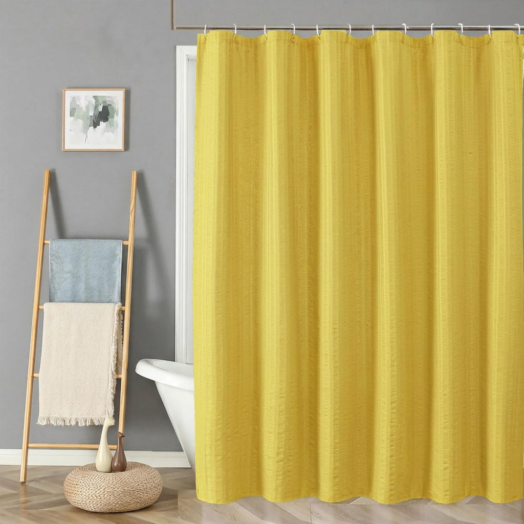 Aiyufeng Moga Navy Blue Fabric Shower Curtains for Bathroom - Blue Hotel Spa Polyester Cloth Bath Curtain with 12 Holes, 72x72, Machine Washable, Navy Blue