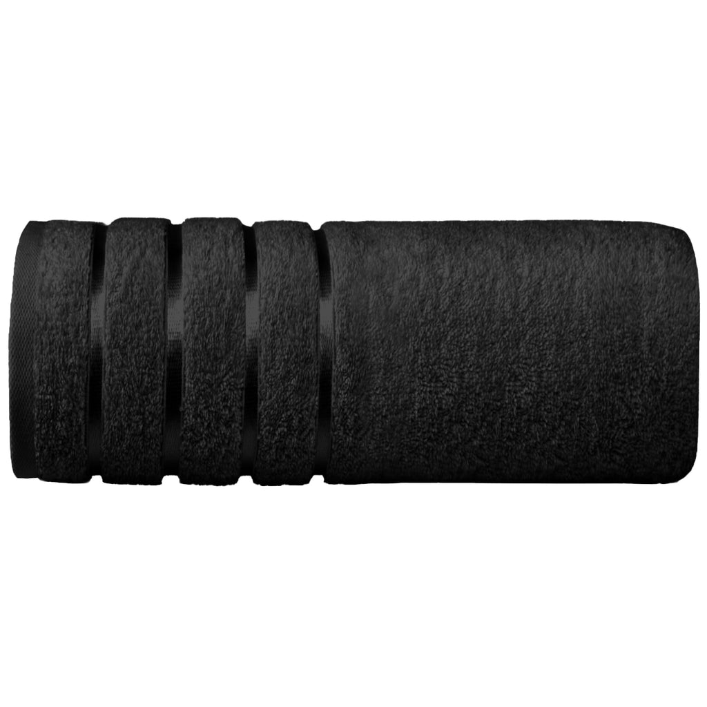 Elegant Comfort 4 Lines Viscose Stripe 6-Piece Premium Towel Set - 100% Turkish Cotton High Absorbent Luxury Bathroom Towels – Includes 2 Washcloths, 2 Hand Towels and 2 Bath Towels Set, Gold