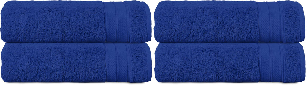 Elegant Comfort Luxury 6-Piece Towel Set, Premium Soft 100% Turkish Cotton, Three Line Popcorn Design 2 Bath Towels, 2 Hand Towels and 2 Washcloths Towel Set-Quick-Drying and Absorbent, Vibrant Orange