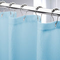AmazerBath White Shower Curtain Fabric, Waffle Shower Curtains for Bathroom, Cloth Shower Curtain Heavy Duty, Thick Bathroom Shower Curtains Hotel Quality, Premium Polyester, 72x72 Inches