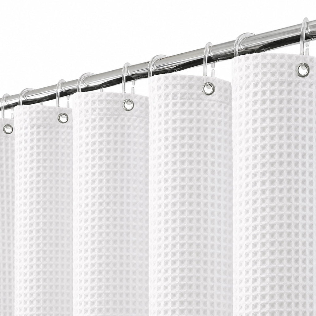 Colorful Star 256GSM Cotton Waffle Shower Curtain, Sage Green, 72 x 72