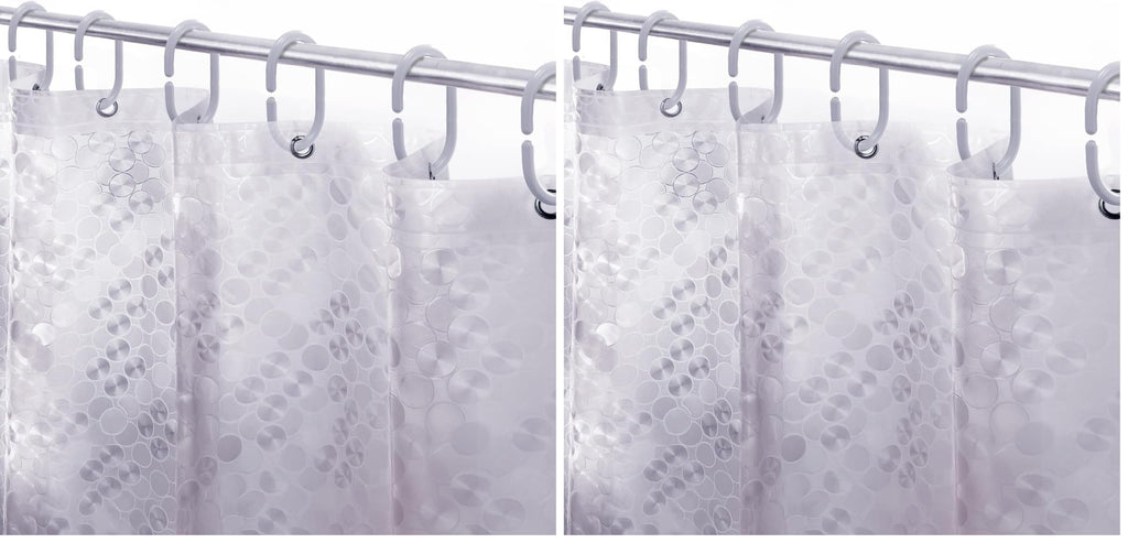 LiBa Shower Curtain PEVA 8G, 72x72 Inch Waterproof Frosted