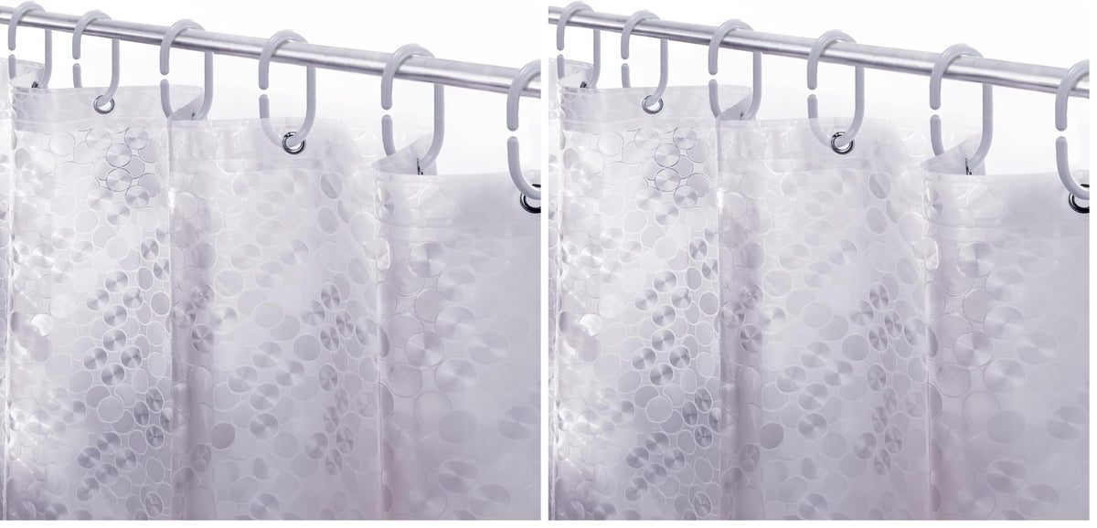 LiBa Shower Curtain PEVA 8G, 72x72 Inch Waterproof Frosted