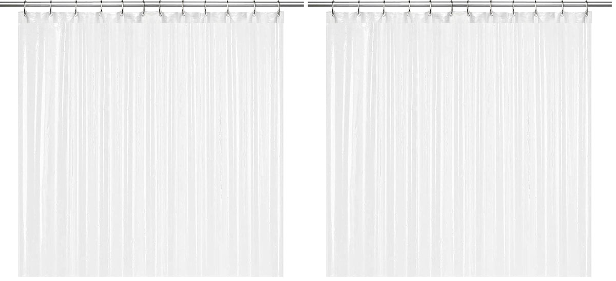 LiBa Shower Curtain PEVA 8G, 72x72 Inch Waterproof Frosted