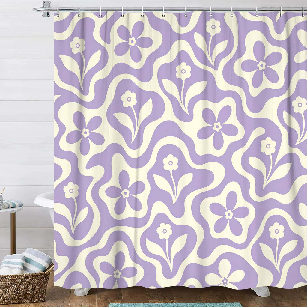Bondjos Abstract Sage Green Shower Curtain,Boho Modern Geometric Line Art Decor,Abstract Minimalist Farmhouse Style Shower Curtain for Bathroom，Waterproof Polyester Fabric Bathroom Curtain,72x72 Inch