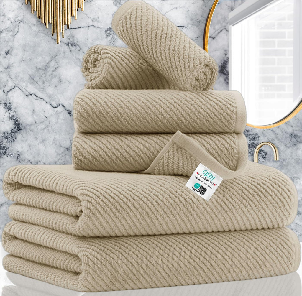 VOOVA & MOVAS Hand Towels for Barthroom, 18x28 in, Soft, Deep Turquoise