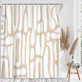 Bondjos Abstract Sage Green Shower Curtain,Boho Modern Geometric Line Art Decor,Abstract Minimalist Farmhouse Style Shower Curtain for Bathroom，Waterproof Polyester Fabric Bathroom Curtain,72x72 Inch
