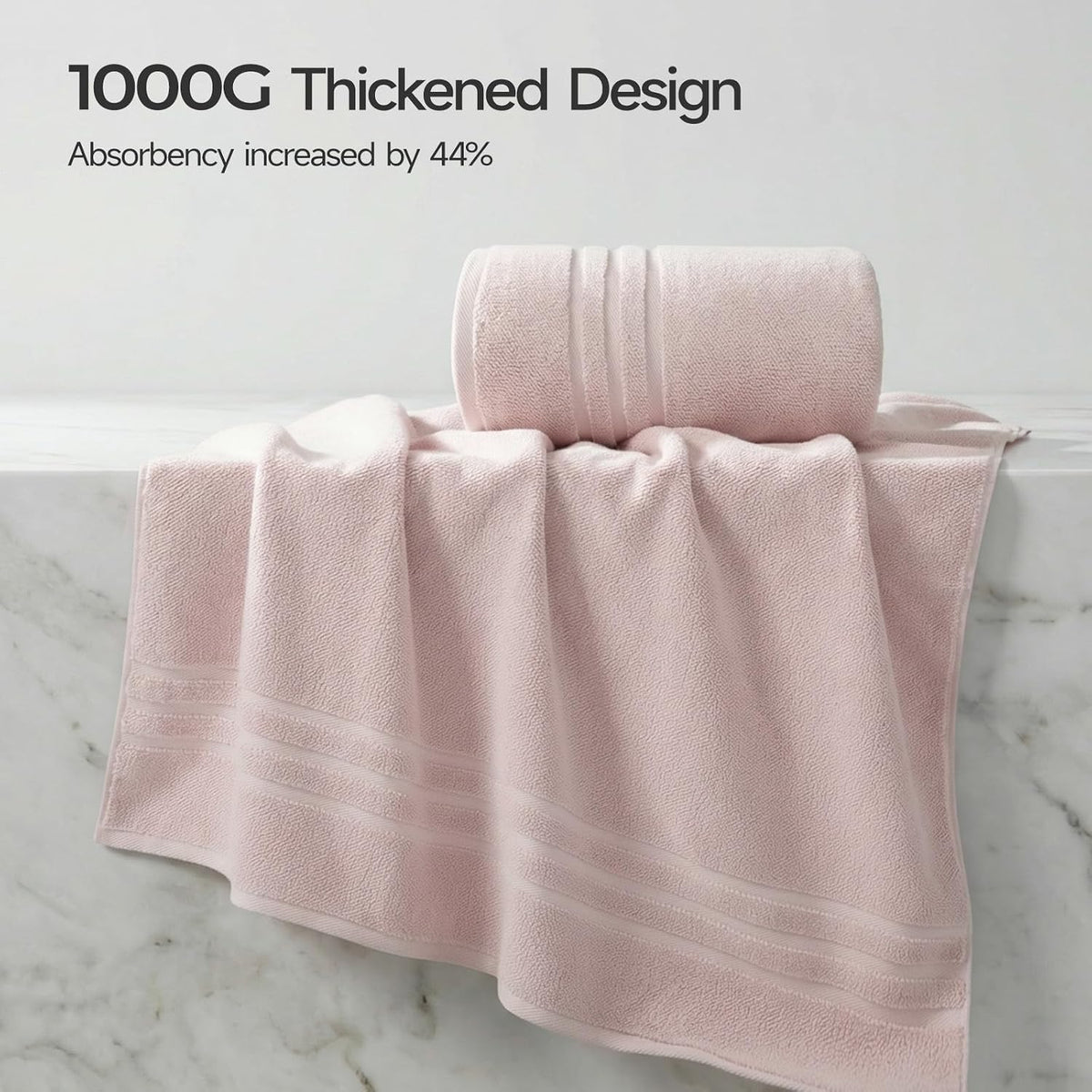 REDKISS Pink Extra Large Bath Sheets Towels - 700 GSM Cotton Bath Sheet, 35 x 70 Inches Jumbo Bathroom Towel Super Soft, Highly Absorbent, Hotel Quality, for Bathroom, Gym, 2 Piece
