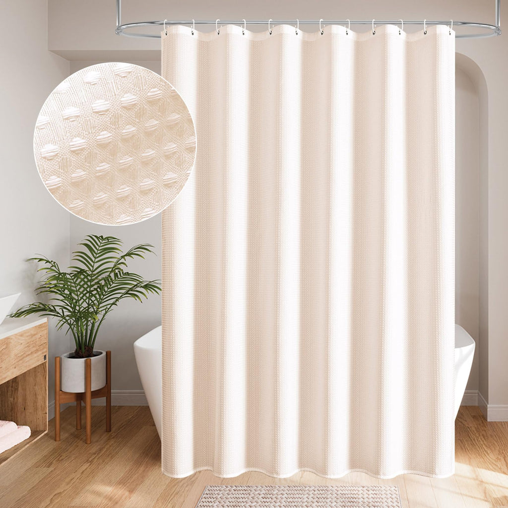 Sage Green Luxury Heavyweight Textured Fabric Shower Curtain Hotel,72x72