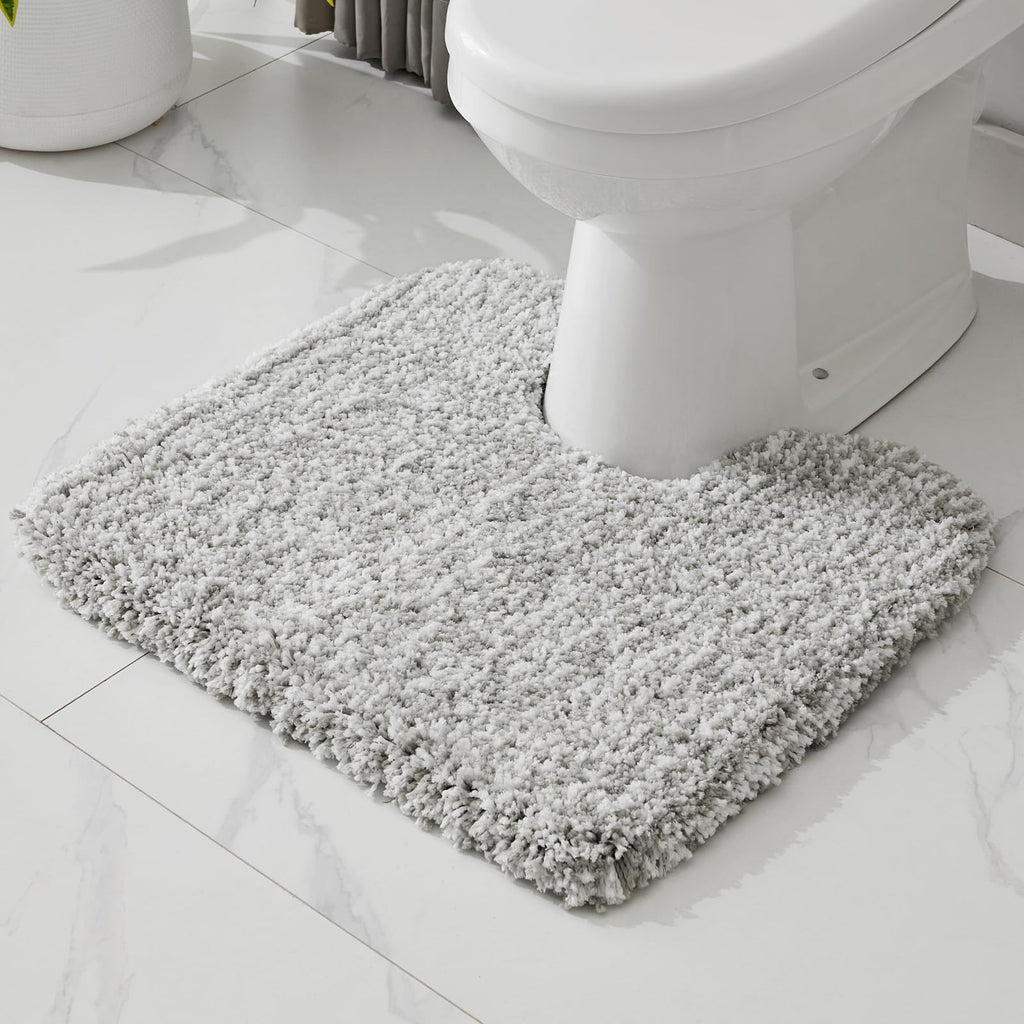Disolla White Bathroom Rugs 17x24, Microfiber Non-Slip Plush Small Bath Mat