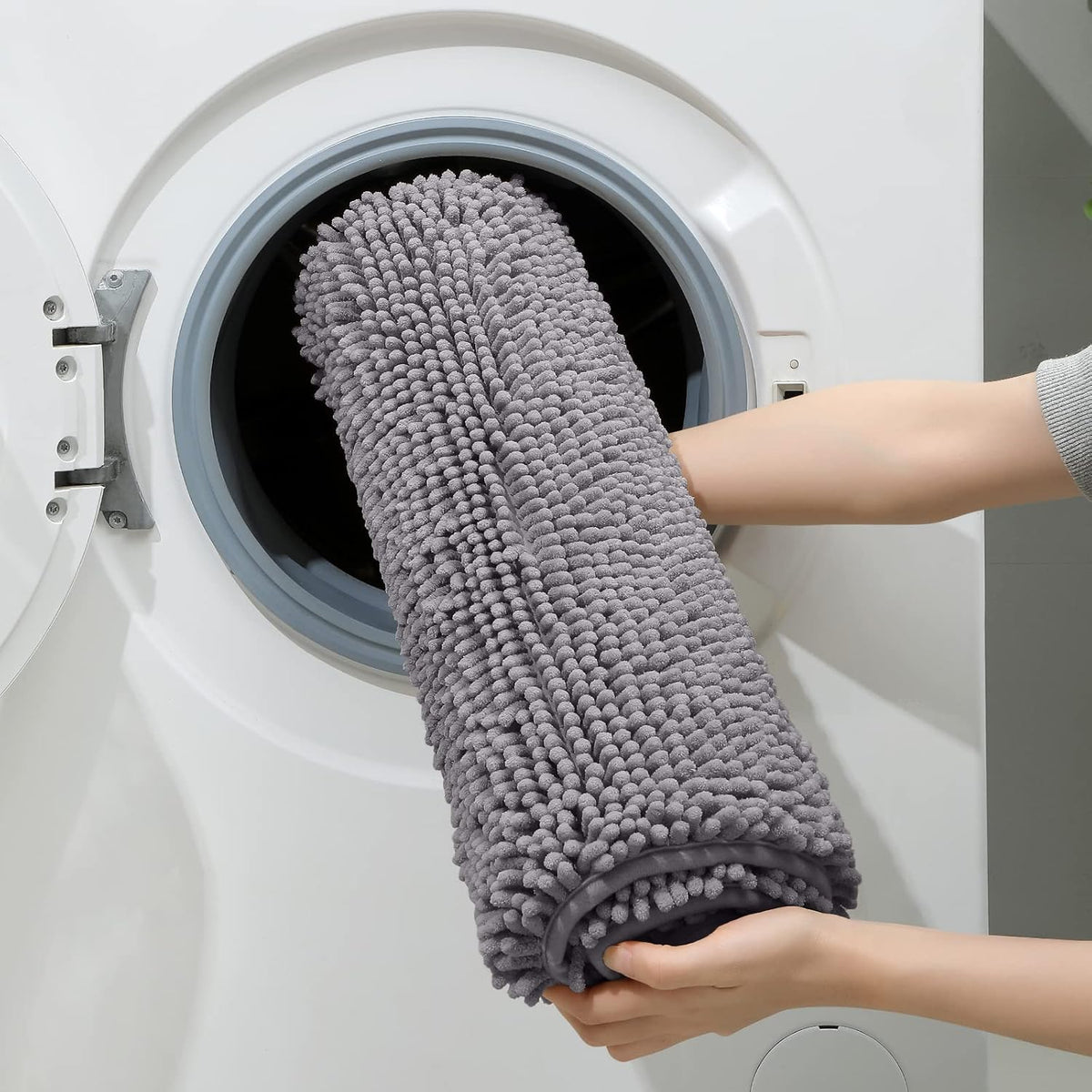 HOMEIDEAS Bathroom Rugs Set of 3, Super Soft Absorbent Chenille Bath Rugs