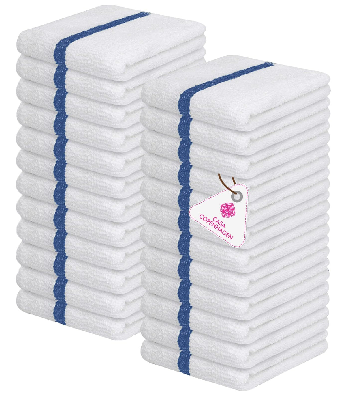 CASA COPENHAGEN 6pcs Bathroom Towel Gift Set, 600GSM, Dark Black