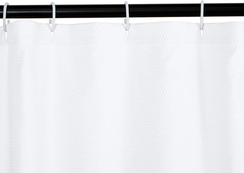 Amazon Basics Lightweight Super Soft Easy Care Microfiber Waffle Texture Shower Curtain , 72" x 72", White