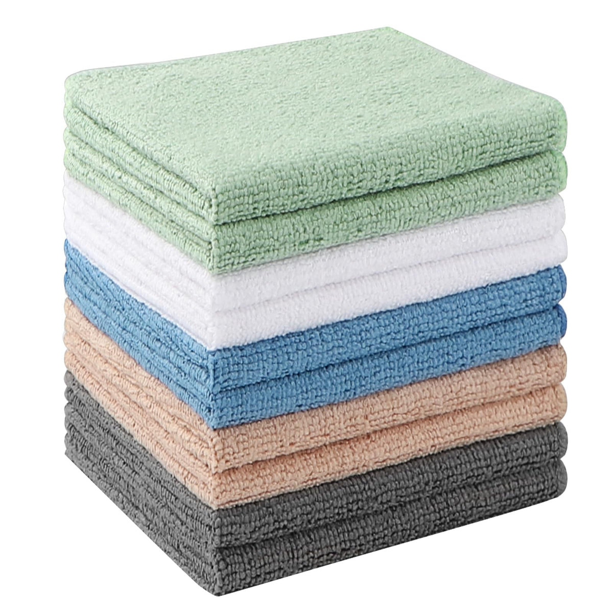 UNIMADE Washcloths Bulk 100 Pack Face Towels (12" x 12"), Highly Soft Wash Cloths and Hand Towels, Fast Drying Multi-Purpose Microfiber Cleansing Cloths for Bathroom, Hotel, Spa, and Salon-Multicolor