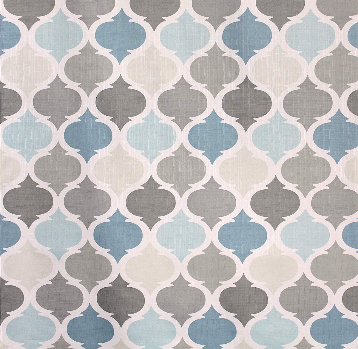 Blue Fabric Shower Curtain Modern Geometrical Blue Gray for Bathroom 72x72