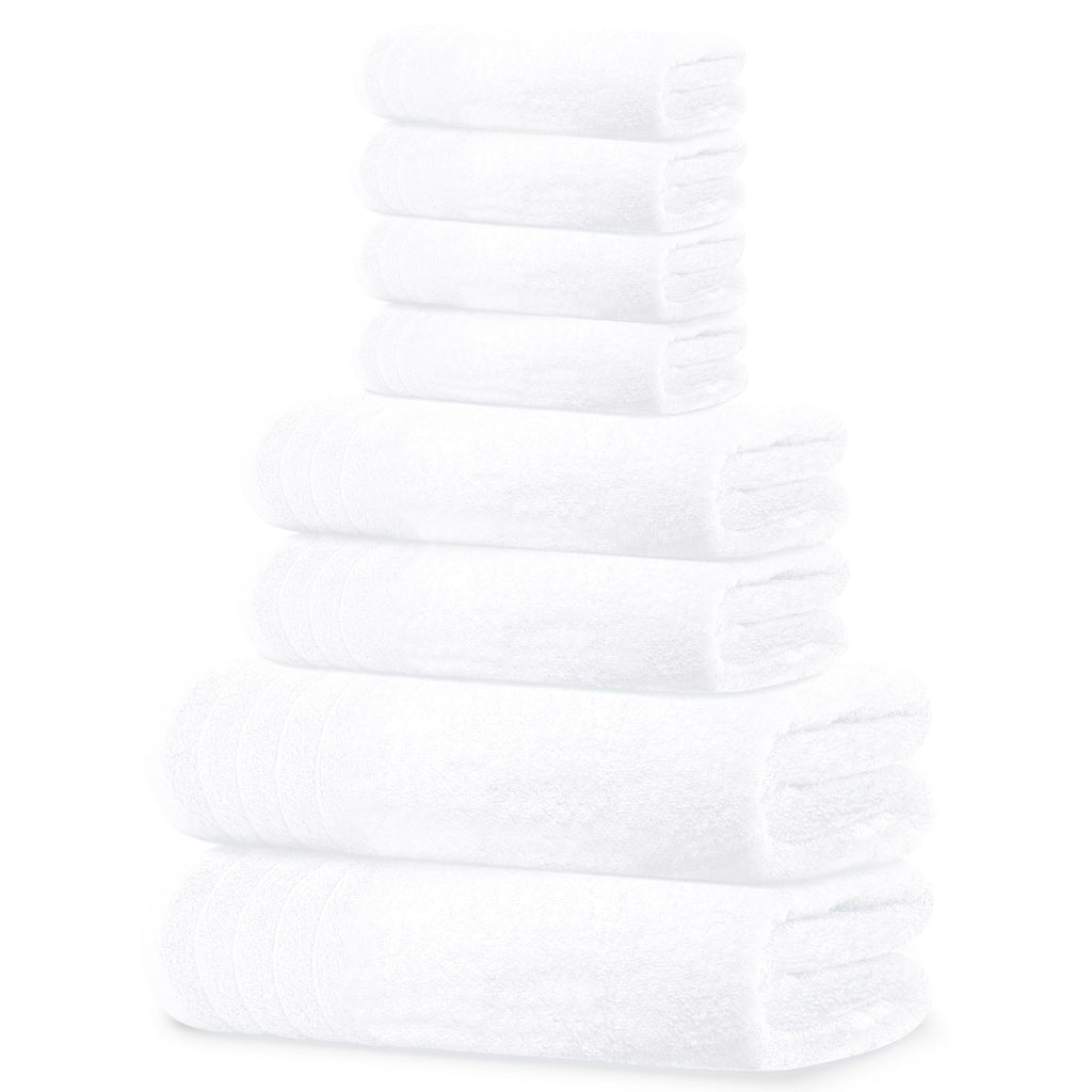 Tens Towels 8 Piece Towel Set, 2 XL Bath, 2 Hand, 4 Washcloth, Dark Grey
