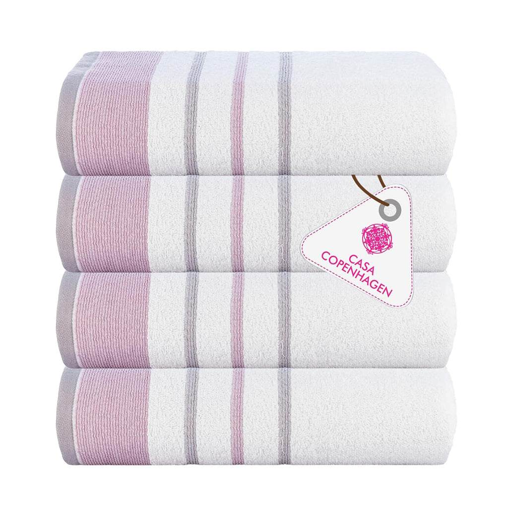 CASA COPENHAGEN 6pcs Bathroom Towel Gift Set, 600GSM, Dark Black