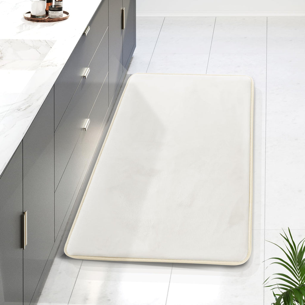 Clara Clark 3 Piece Bathroom Rugs Bath Mat Set, Velvet Memory Foam Bath Mats for Bathroom - Non-Slip, PVC Backing Bath Rugs, Washable - Dries Quickly, Green