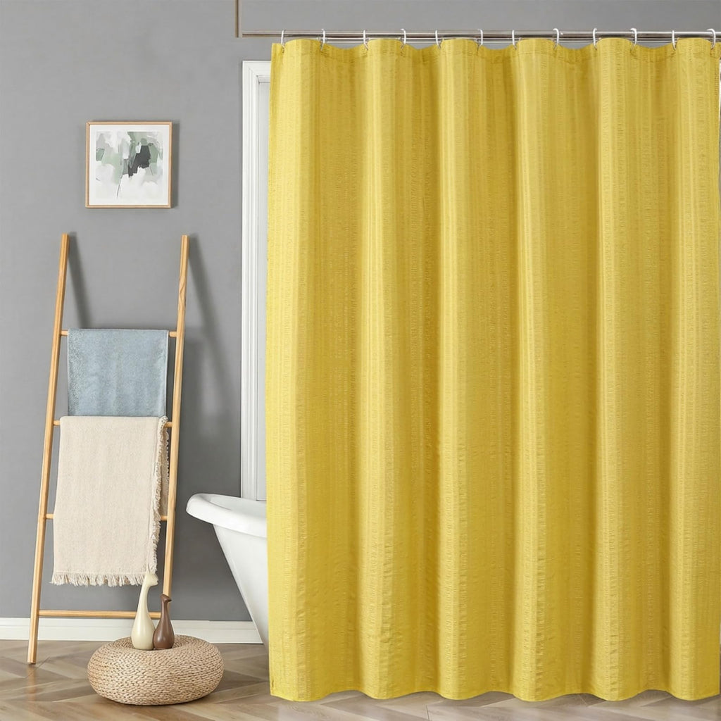Aiyufeng Moga Navy Blue Fabric Shower Curtains for Bathroom - Blue Hotel Spa Polyester Cloth Bath Curtain with 12 Holes, 72x72, Machine Washable, Navy Blue