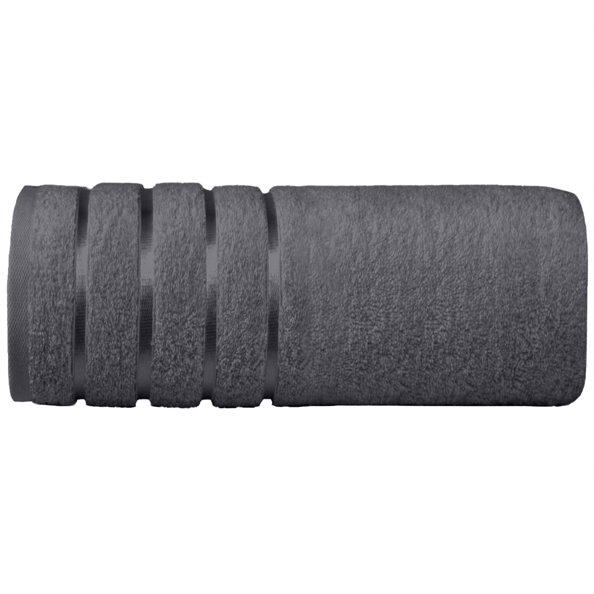 Elegant Comfort 4 Lines Viscose Stripe 6-Piece Premium Towel Set - 100% Turkish Cotton High Absorbent Luxury Bathroom Towels – Includes 2 Washcloths, 2 Hand Towels and 2 Bath Towels Set, Gold