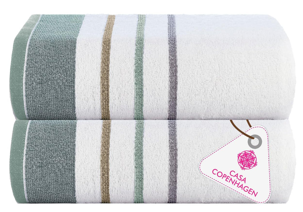 CASA COPENHAGEN 6pcs Bathroom Towel Gift Set, 600GSM, Dark Black