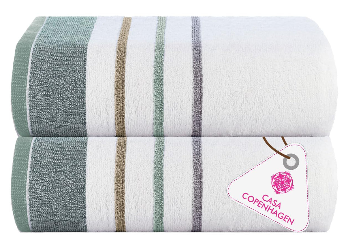 CASA COPENHAGEN 6pcs Bathroom Towel Gift Set, 600GSM, Dark Black