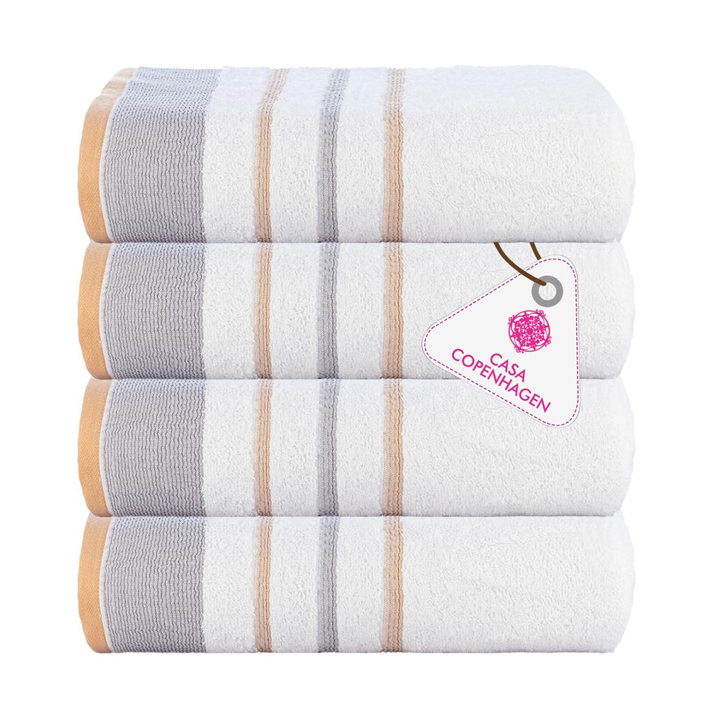CASA COPENHAGEN 6pcs Bathroom Towel Gift Set, 600GSM, Dark Black