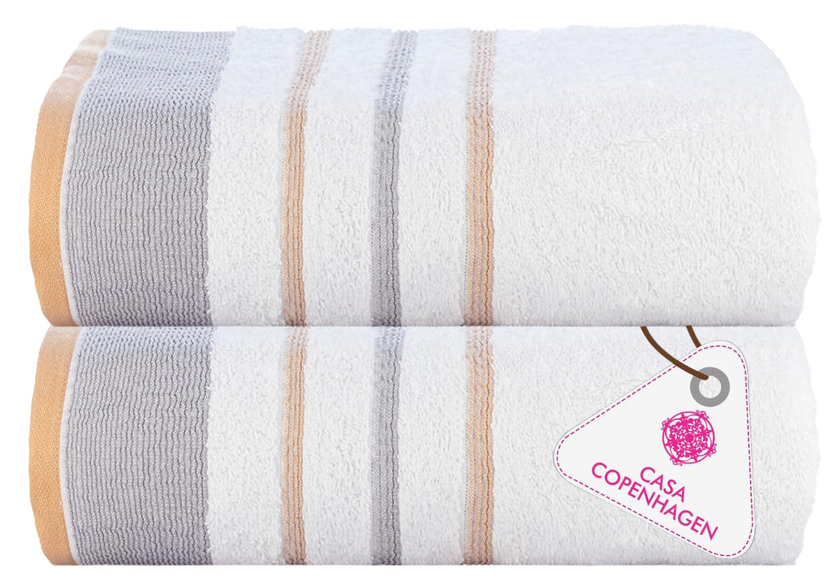 CASA COPENHAGEN 6pcs Bathroom Towel Gift Set, 600GSM, Dark Black