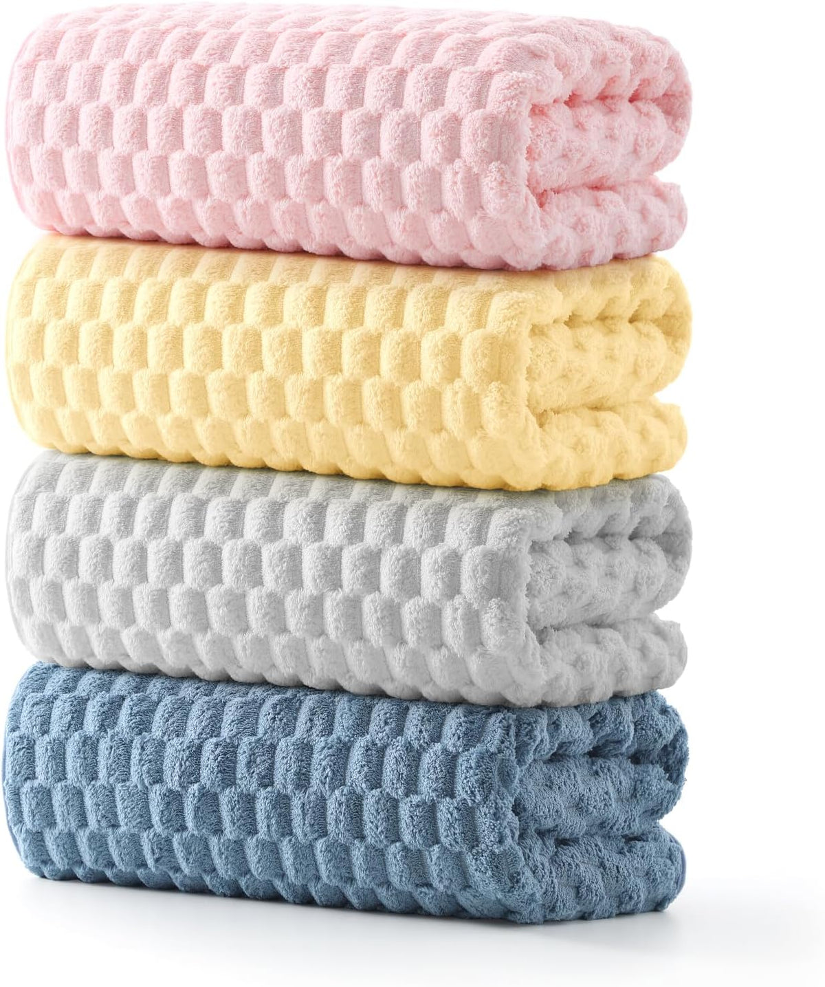 REDKISS 4 Pack Microfiber Bath Towels, Quick Dry, Super Soft, 27"x55"