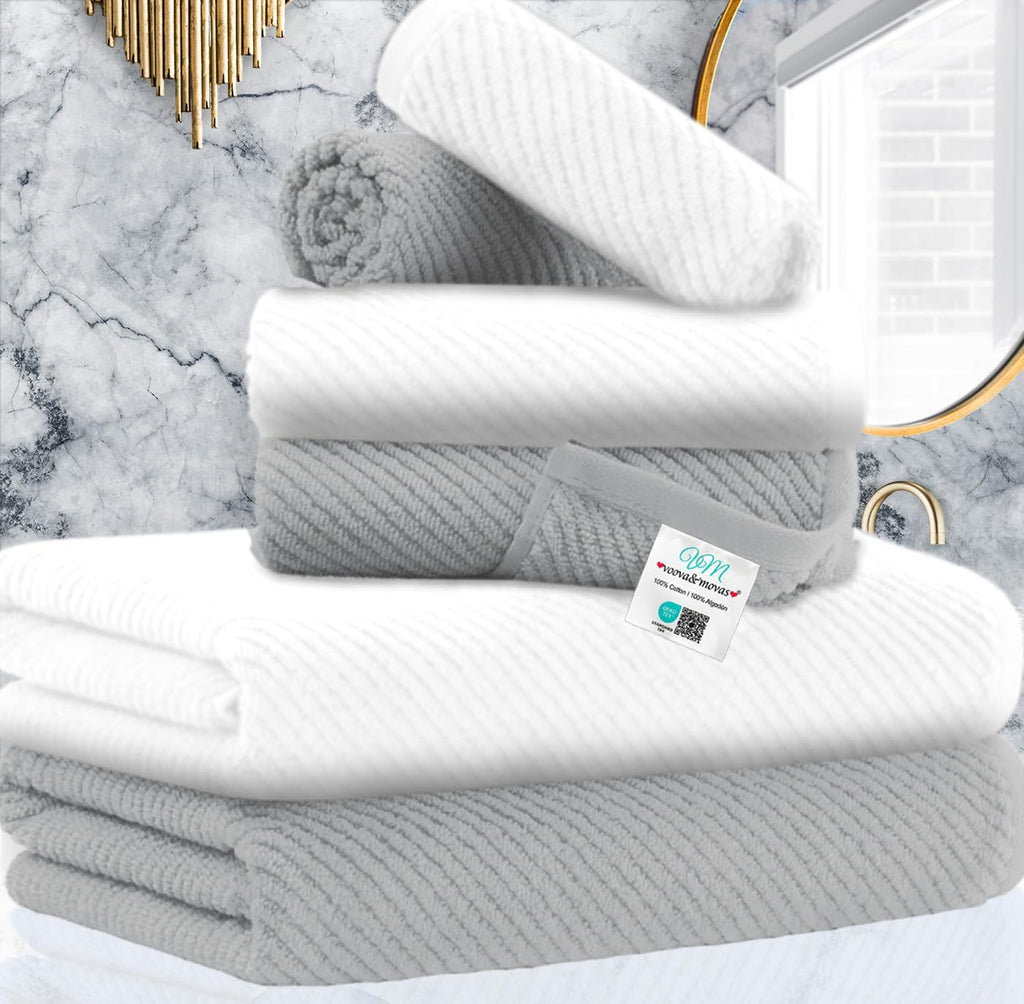 VOOVA & MOVAS Hand Towels for Barthroom, 18x28 in, Soft, Deep Turquoise