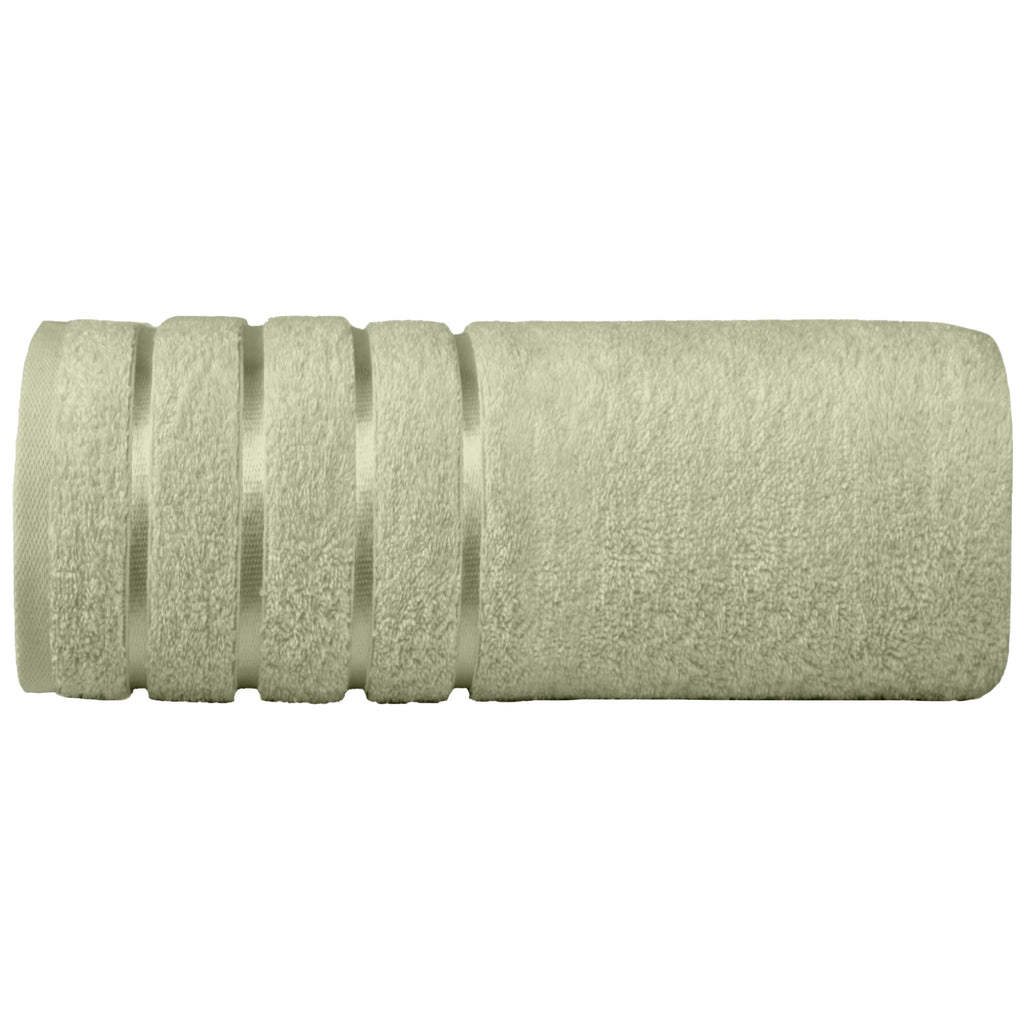 Elegant Comfort 4 Lines Viscose Stripe 6-Piece Premium Towel Set - 100% Turkish Cotton High Absorbent Luxury Bathroom Towels – Includes 2 Washcloths, 2 Hand Towels and 2 Bath Towels Set, Gold