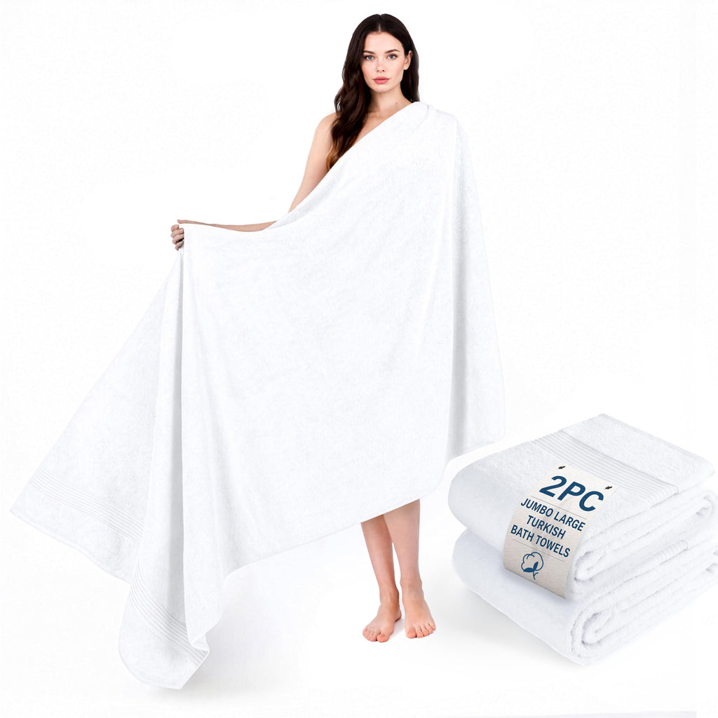 Cotton Paradise 100% Cotton Turkish Towel Set, Soft Absorbent Quick Dry, 6 Piece Towel Set, Navy Blue
