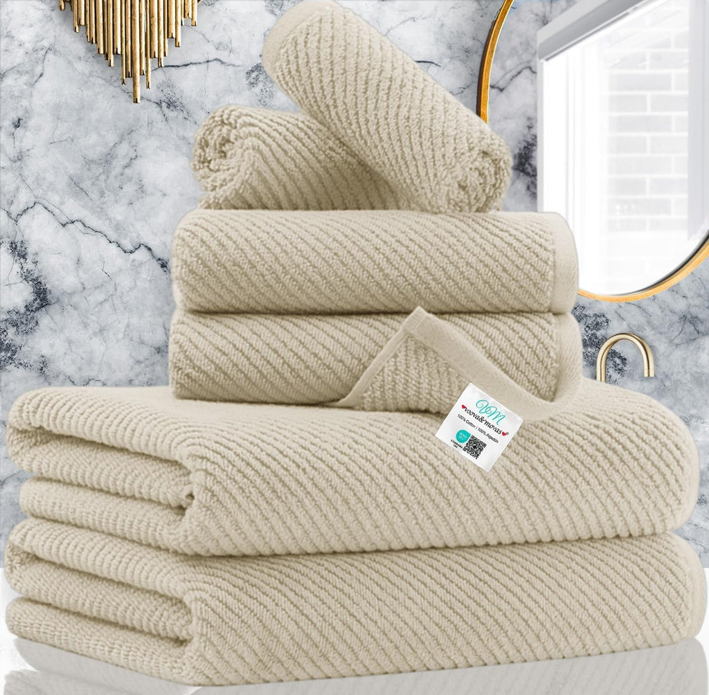 VOOVA & MOVAS Hand Towels for Barthroom, 18x28 in, Soft, Deep Turquoise