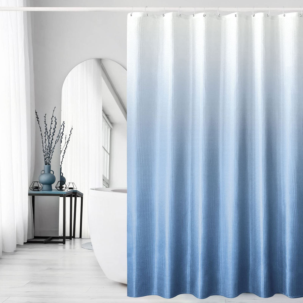 Gibelle Black Cloth-Textured Shower Curtain, Hotel Style, 72x72