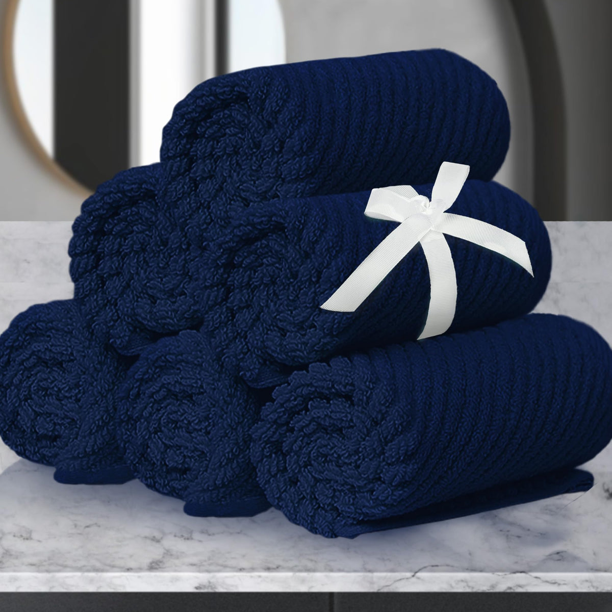 VOOVA & MOVAS Hand Towels for Barthroom, 18x28 in, Soft, Deep Turquoise