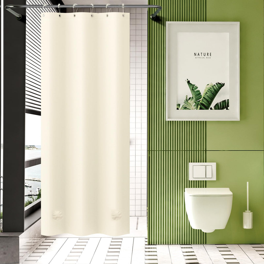 AmazerBath Plastic Shower Curtain Clear Premium PEVA, Clear Shower Curtain Heavy Duty 8G, Weighted Shower Curtains for Bathroom Accessories with 3 Big Stones and 12 Rustproof Grommets, 72x72 Inches