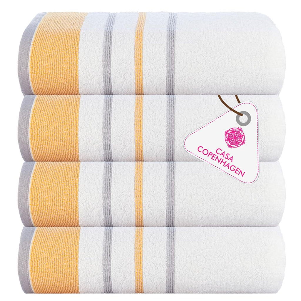 CASA COPENHAGEN 6pcs Bathroom Towel Gift Set, 600GSM, Dark Black