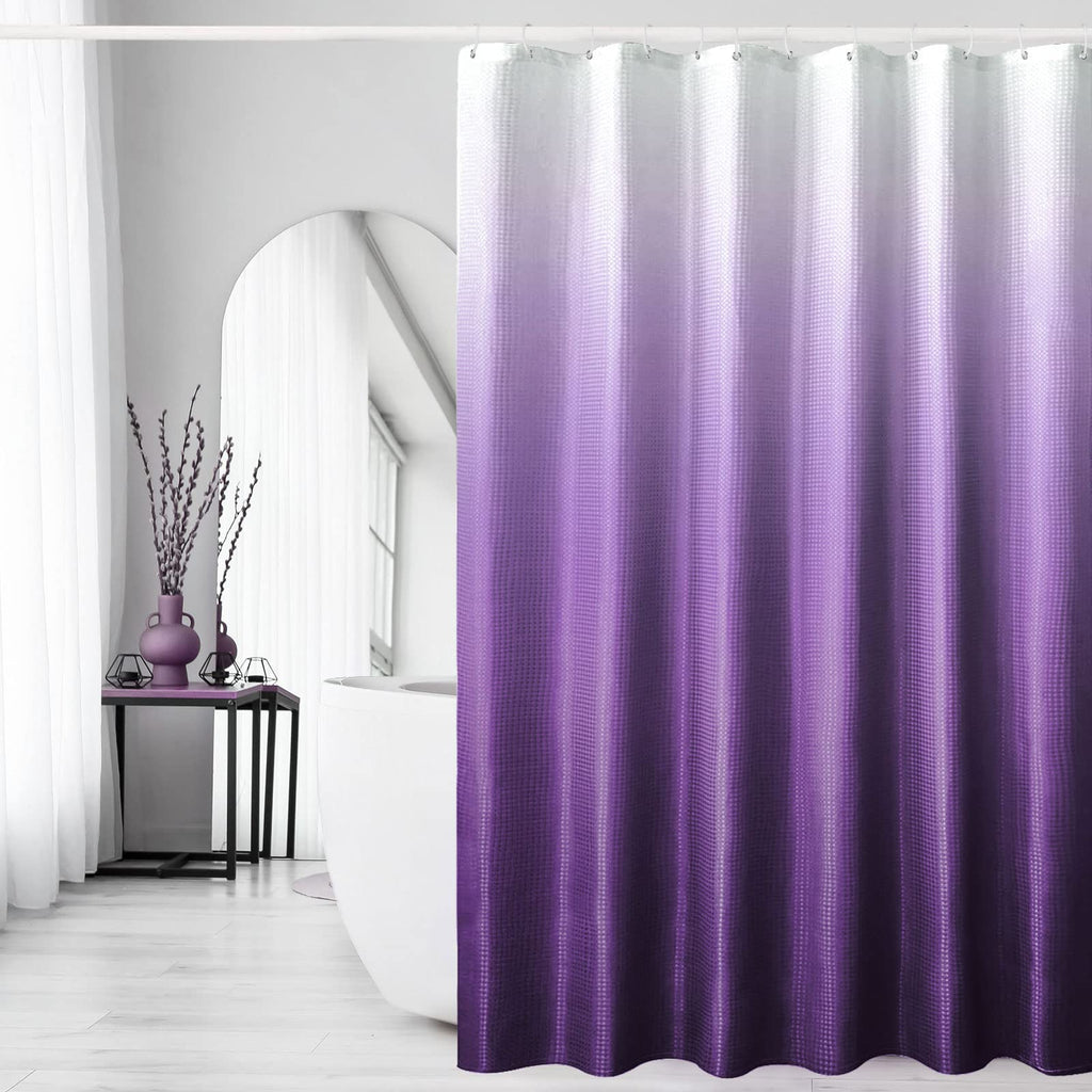 Gibelle Black Cloth-Textured Shower Curtain, Hotel Style, 72x72