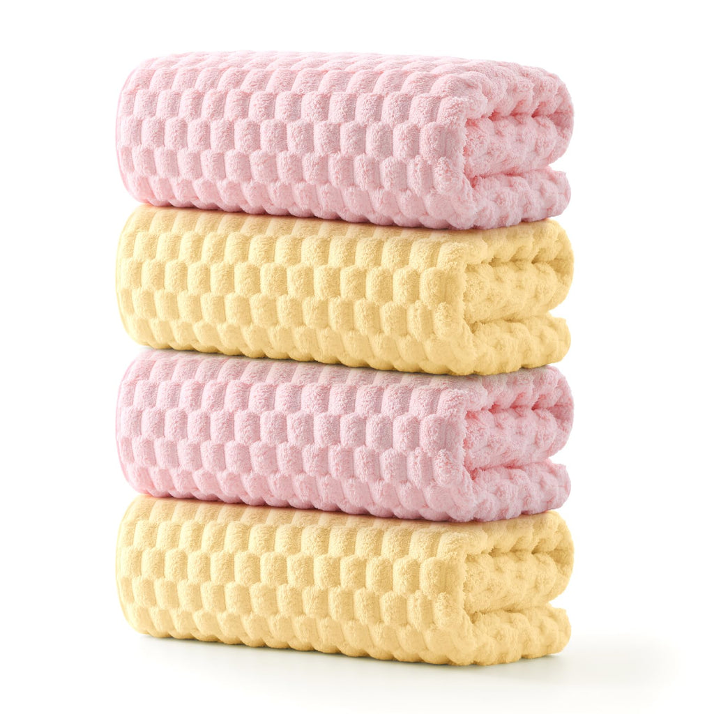 REDKISS 4 Pack Microfiber Bath Towels, Quick Dry, Super Soft, 27"x55"