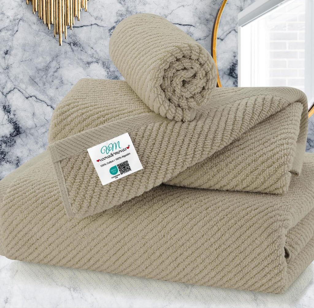 VOOVA & MOVAS Hand Towels for Barthroom, 18x28 in, Soft, Deep Turquoise